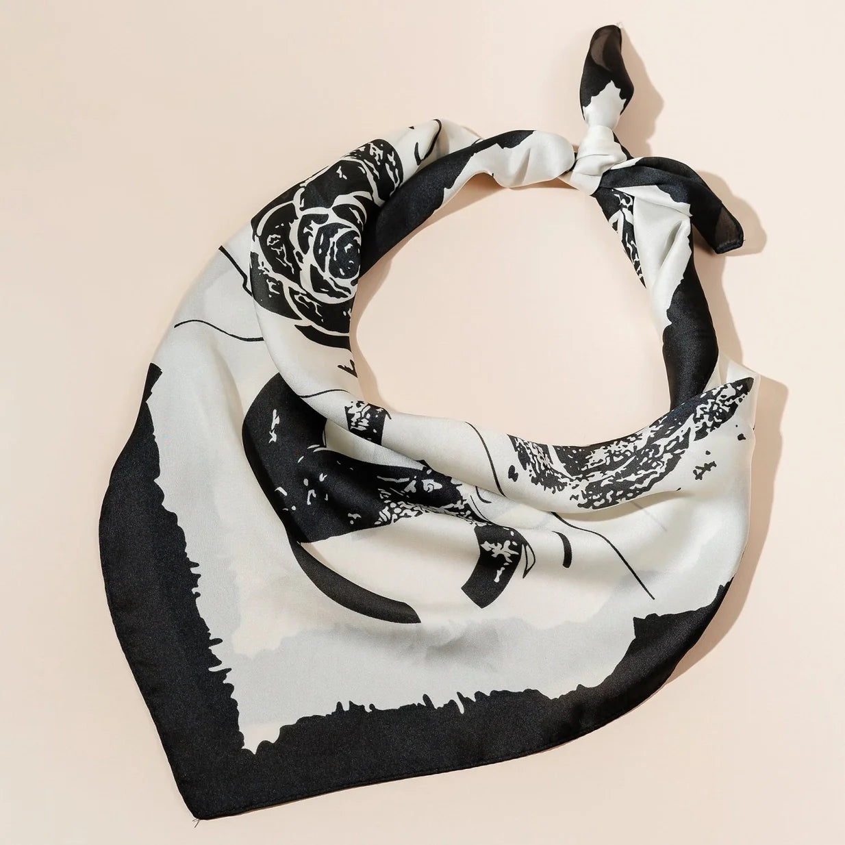 abstract print square scarf