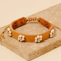 pearl flower cord bracelet