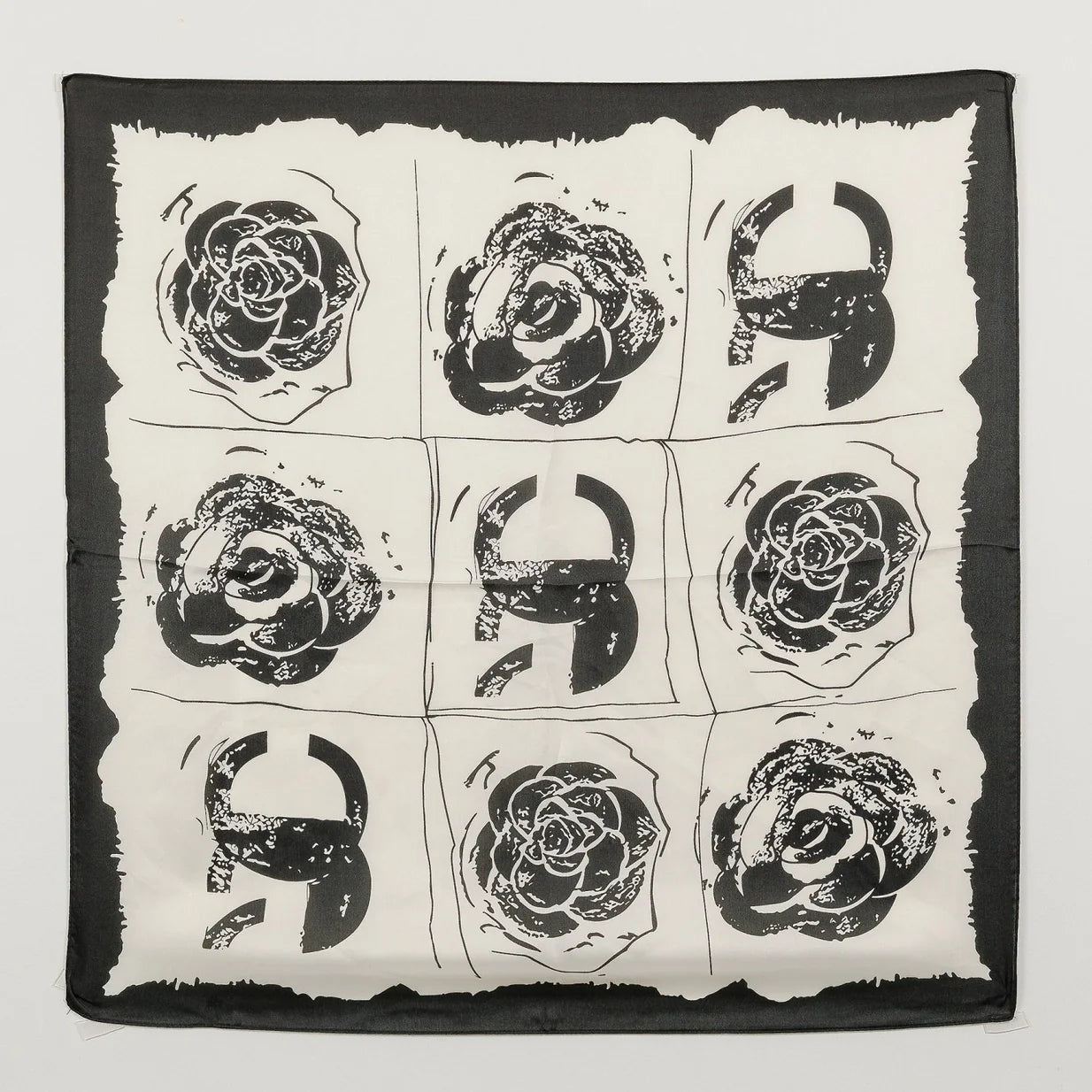 abstract print square scarf